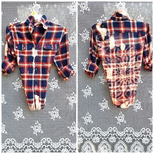 Bleach Distressed Flannel